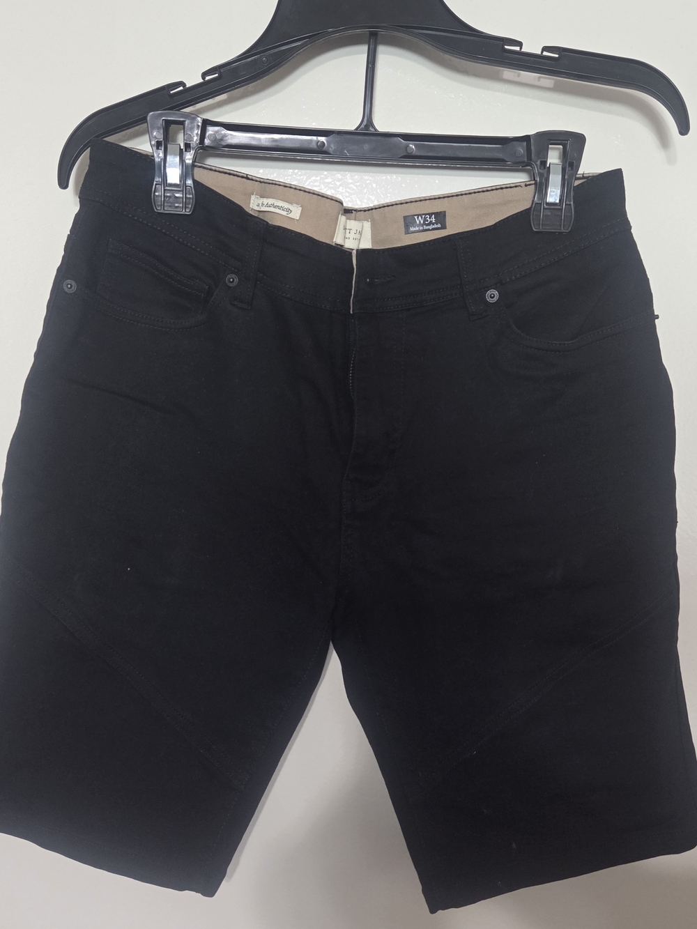 Scott James Men’s W34 Black Flat Front Stretch Shorts